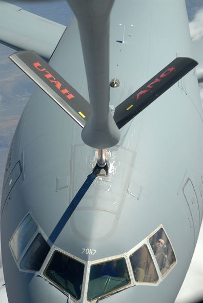 aircraft being refueled