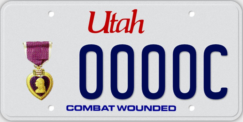 UT Purple Heart plate