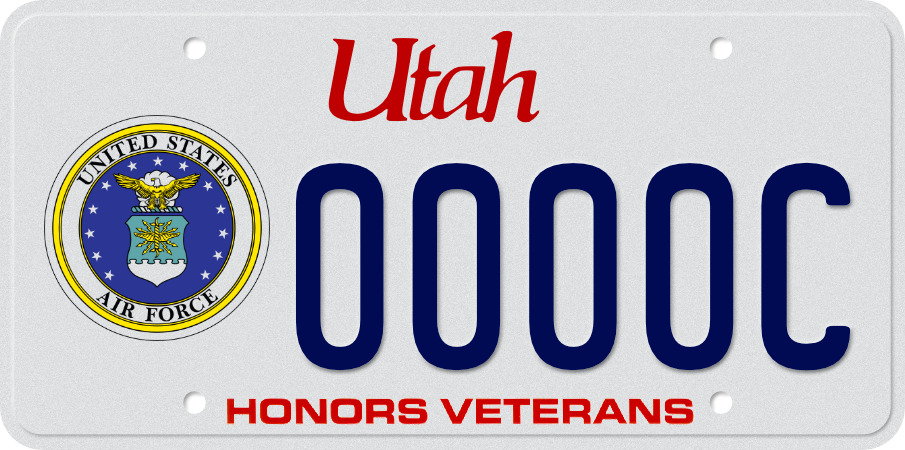 Utah airforce plate