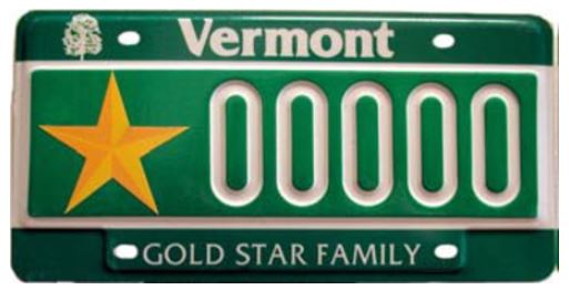 Gold Star Family plate