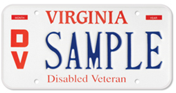 Disabled Veteran License Plate