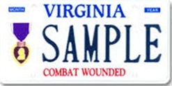 Purple Heart License Plate