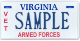 Armed Forces License Plate