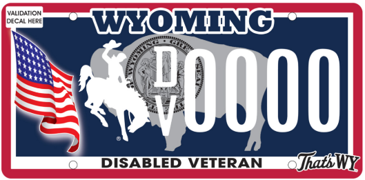 Wyoming Disabled Veteran Plate