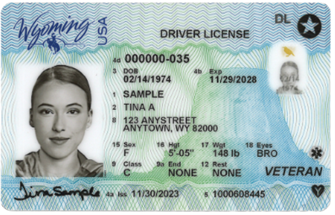 Drivers License with veteran designation