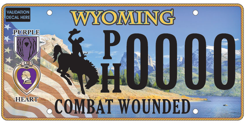 Wyoming Purple Heart Plate